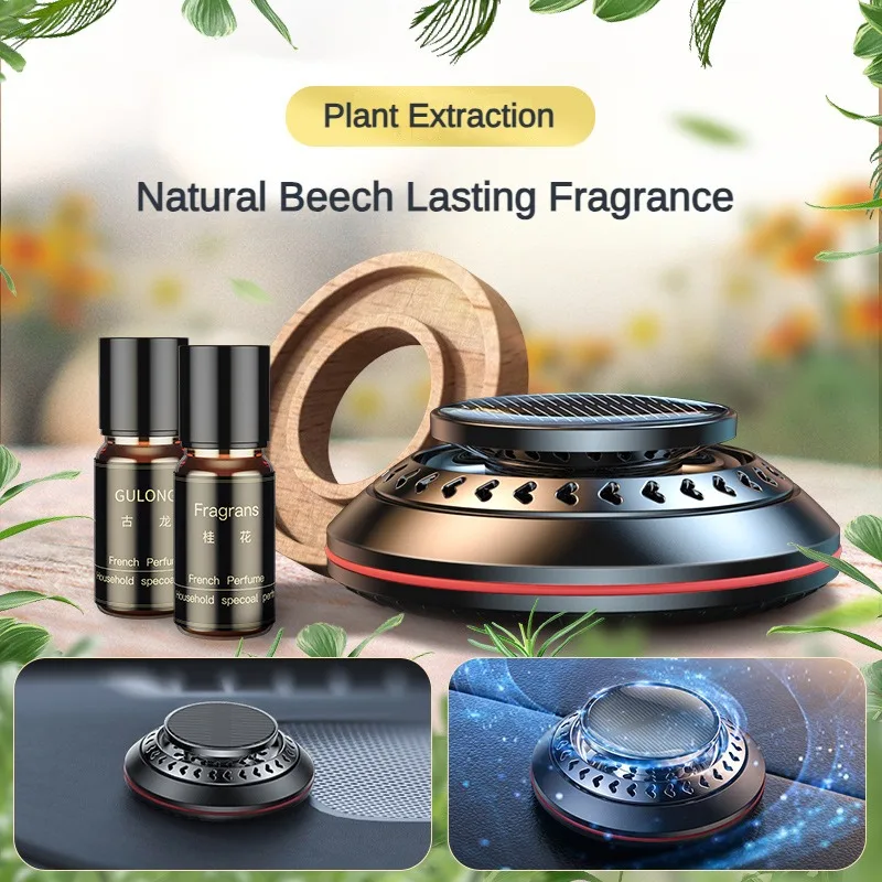 Perfume Fragrance Types - Car perfume solar-powered suspended rotating aromatherapy